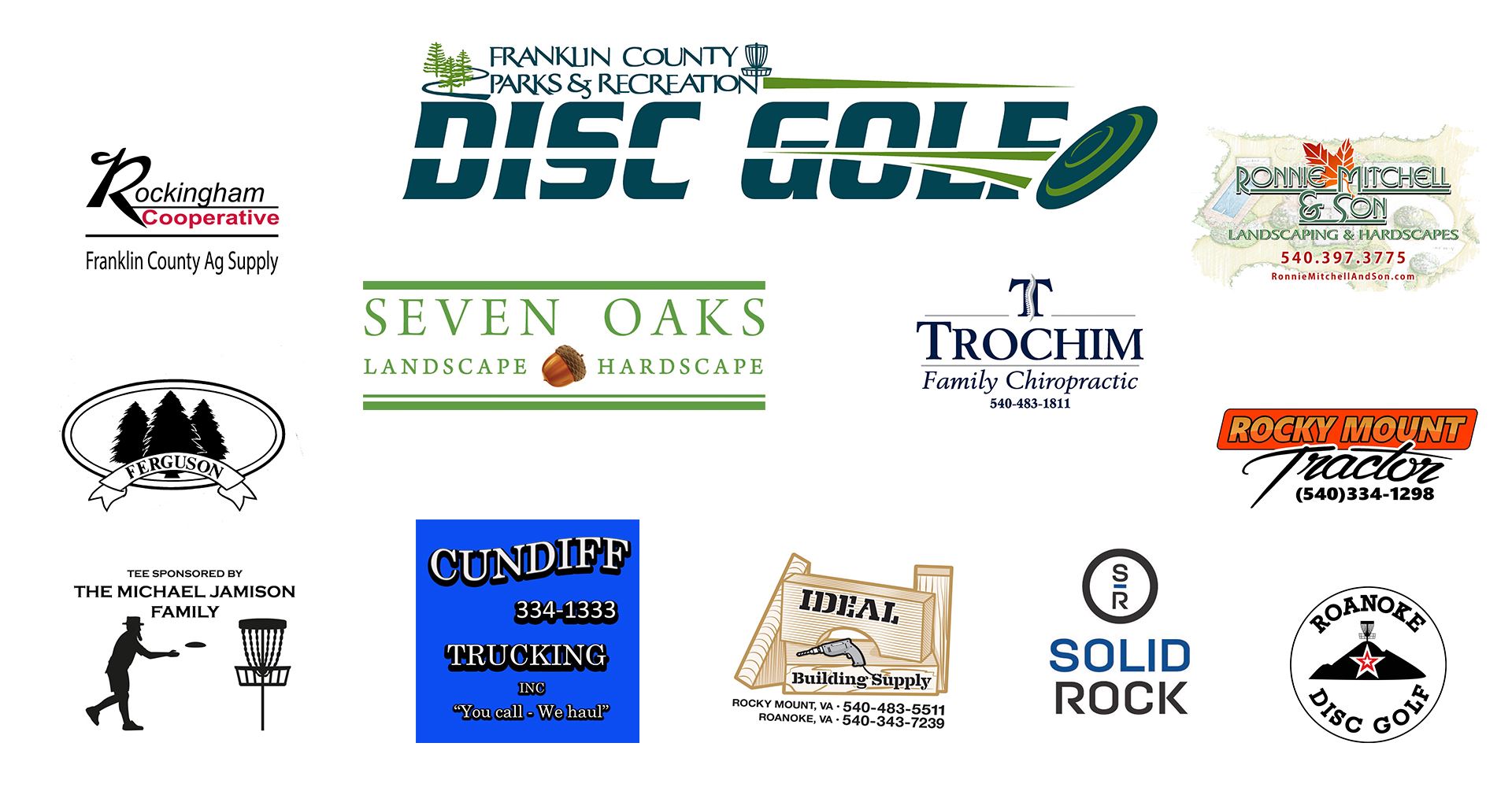 Sponsors for Waid Park 18 Hole Golf Course